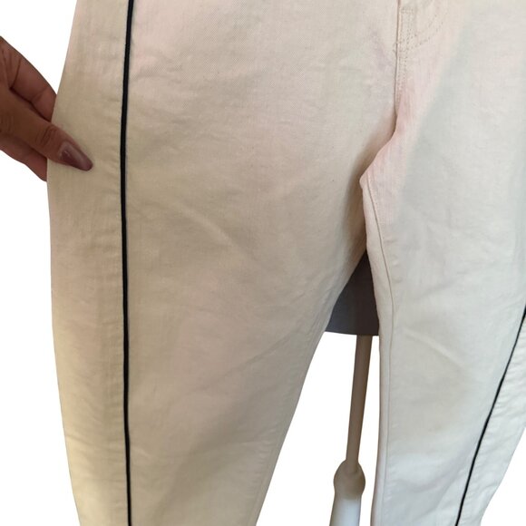 Mother Denim The Half Piped Ankle in Act Natural High-Waisted Wide-Leg Pants Wit - Picture 5 of 12